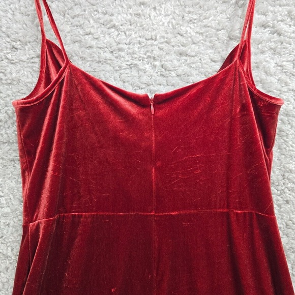 Taylor Women’s 14 Velvet Maxi Dress Drape Neck Side Slit Stretch Whimsigoth - Picture 9 of 13